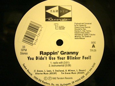 画像2: RAPPIN' GRANNY / YOU DIDN'T USE YOUR BLINKER FOOL!