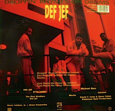 画像2: DEF JEF / DROPPIN' RHYMES ON DRUMS