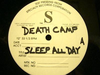 画像1: DEATH CAMP / SLEEP ALL DAY (TESTPRESS)