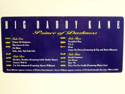 画像2: BIG DADDY KANE / PRINCE OF DARKNESS (US-PROMO 2LP)