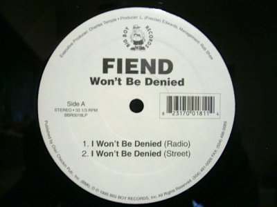 画像1: FIEND / WON'T BE DENIED / BADDEST M.F. ALIVE