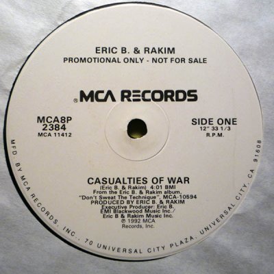 画像2: ERIC B. & RAKIM / CASUALTIES OF WAR  (US-PROMO)