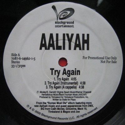 画像3: AALIYAH / TRY AGAIN (US-PROMO)