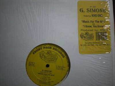 画像1: G. SIMONE / MUSIC FOR THE 90'S / I KNOW, YOU KNOW