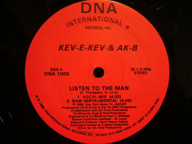 KEV-E-KEV & AK-B / LISTEN TO THE MAN - SOURCE RECORDS (ソースレコード）