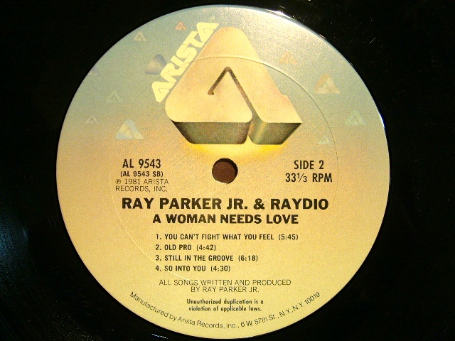 Ray Parker Jr And Raydio A Woman Needs Love Lp Source Records ソースレコード）