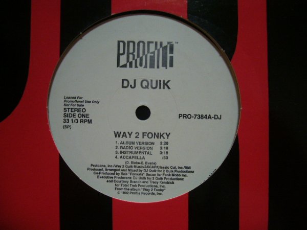 画像1: DJ QUIK / WAY 2 FONKY (1)