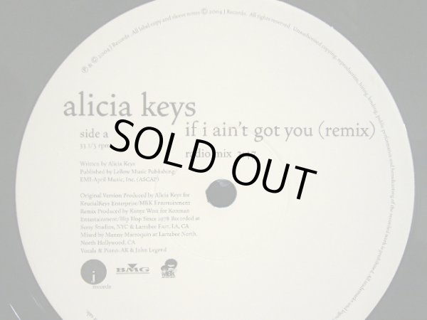 画像1: ALICIA KEYS / IF AIN'T GOT YOU (KANYE WEST REMIX) (1)