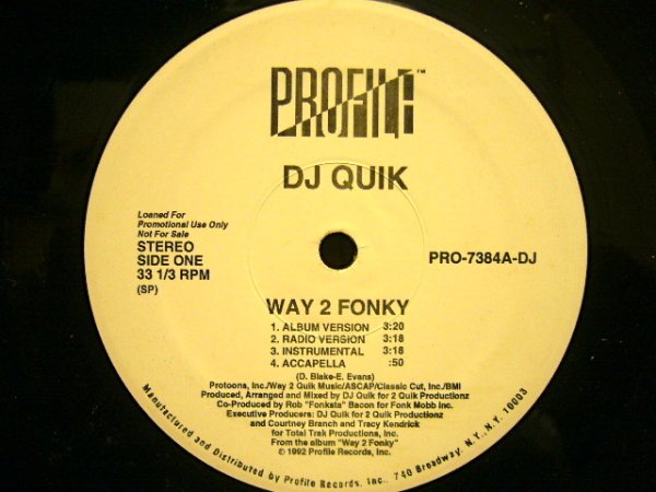 画像1: DJ QUIK / WAY 2 FONKY (1)