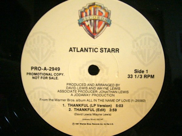 画像1: ATLANTIC STARR / THANKFUL (1)