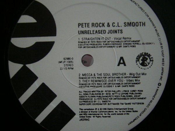 画像1: PETE ROCK & C.L. SMOOTH / UNRELEASED JOINTS  (JPN-¥1000) (1)