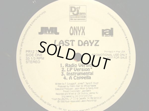 画像1: ONYX / LAST DAYZ  (US-PROMO) (1)