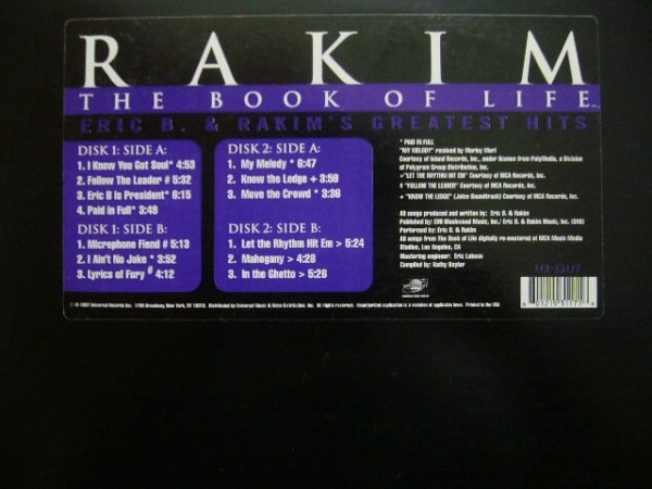 画像1: ERIC B. & RAKIM / THE BOOK OF LIFE GREATEST HITS (2LP)  (¥1000) (1)