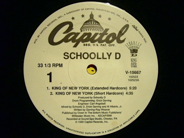 画像1: SCHOOLLY D / KING OF NEW YORK  (¥1000) (1)