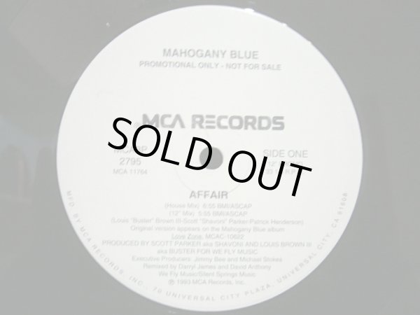 画像1: MAHOGANY BLUE ‎/ AFFAIR  (US-PROMO) (1)