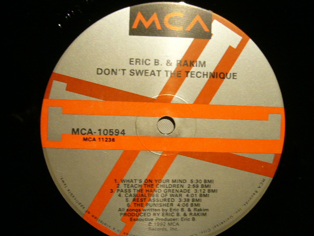 ERIC B. & RAKIM / DON'T SWEAT THE TECHNIQUE (US-LP) - SOURCE ...