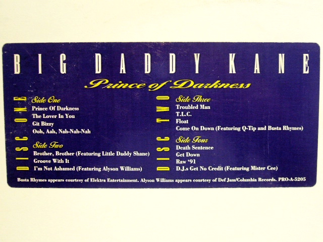 recordBig Daddy Kane - Prince Of Darkness