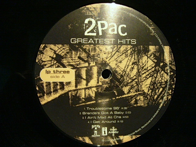 2PAC / GREATEST HITS (US-4LP) - SOURCE RECORDS (ソースレコード）