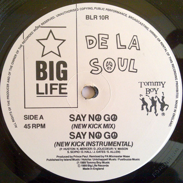 DE LA SOUL ‎/ SAY NO GO (UK) - SOURCE RECORDS (ソースレコード）