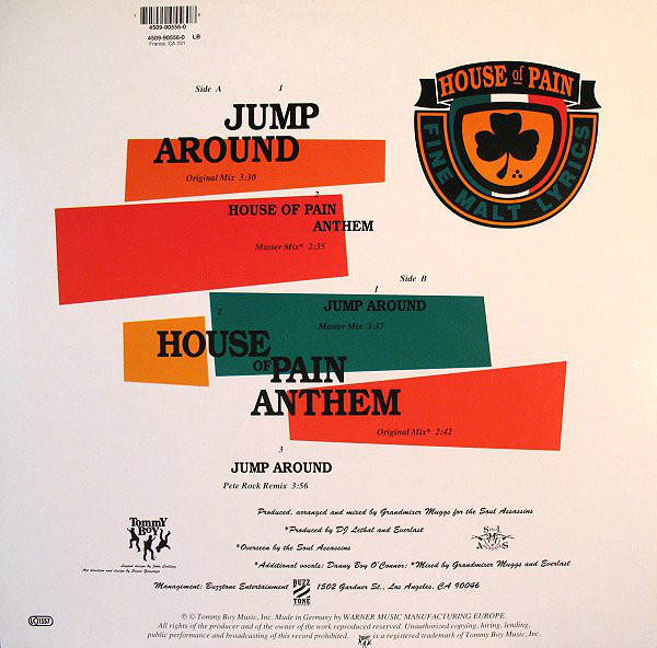 HOUSE OF PAIN ‎/ JUMP AROUND (GEMA) - SOURCE RECORDS (ソースレコード）